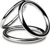 Sinner - Triad Chamber Metalen Cock- En Balring - Large
