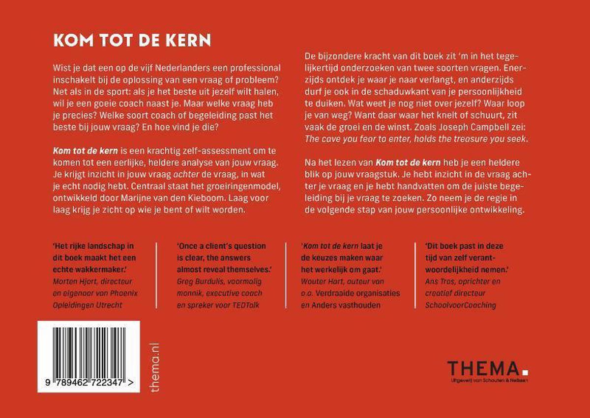 Kom tot de kern - back cover