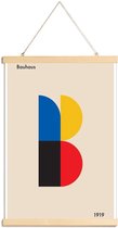 JUNIQE - Posterhanger B for Bauhaus -60x90 /Blauw & Ivoor