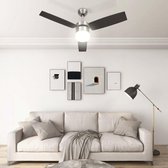 vidaXL Ventilateur de plafond avec lampe télécommandée 108 cm Marron foncé