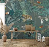 Behang Royal palms - green 420 x 280 cm (b x h)