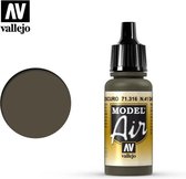 Vallejo 71316 Model Air N41 Dark Olive Drab - Acryl Verf flesje