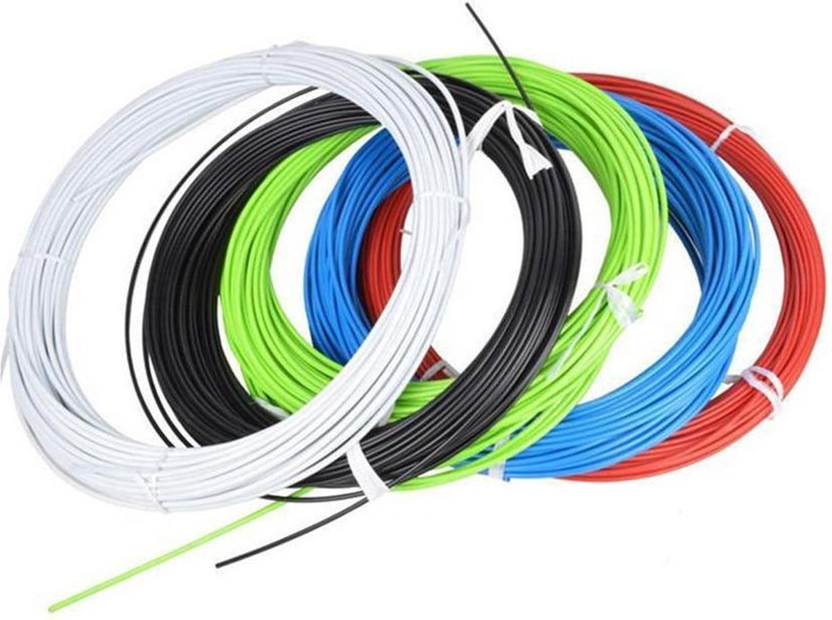 Remmantel, fietshendel kabelbehuizing, 2 m fiets rem shift kabel behuizing slangset accessoires vervanging voor mountainbike (5 mm blauw