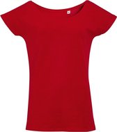 SOLS Dames/dames Marylin Lange Lengte T-Shirt (Tango rood)