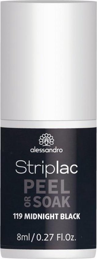 Alessandro Striplac Peel or Soak - Gellak - 119 Midnight Black - 8 ml