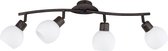 LED Plafondspot - Iona Frudo - 16W - E14 Fitting - Warm Wit 3000K - 4-lichts - Rond - Roestkleur - Aluminium