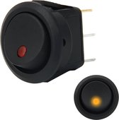 20 Amp 12 Volt drievoudige stekkers LED AAN UIT Tuimelschakelaar (geel licht)