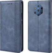 Magnetische gesp Retro Crazy Horse Texture Horizontale Flip Leather Case voor Nokia 9 PureView, met houder & kaartsleuven & fotolijst (blauw)