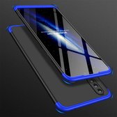 GKK Three Stage Splicing Full Coverage PC Case voor Huawei Honor 8X (Zwart Blauw)