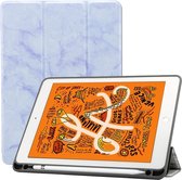 Marmeren textuurpatroon Horizontale flip lederen tas voor iPad Air 2019 10,5 inch, met drievoudige houder en pengleuf en slaap / waakfunctie (paars)