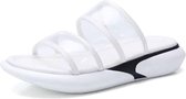 Lichtgewicht Casual Antislip Slijtvaste Transparante Gelei Eenvoudige Pantoffelsandalen voor Dames (Kleur: Wit Maat: 40)