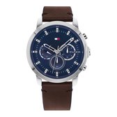 Tommy Hilfiger Jameson 1791797 Horloge - Leer - Bruin - Ø 46 mm