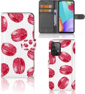 Hoesje ontwerpen Samsung Galaxy A52 GSM Hoesje Pink Macarons