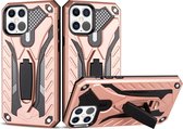 Schokbestendige TPU + pc-beschermhoes met houder voor iPhone 12 Pro Max (roségoud)