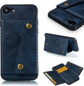 Leren beschermhoes voor iPhone SE 2020 & 8 & 7 (blauw)