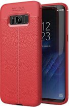 Voor Galaxy S8 + / G955 Litchi Texture TPU beschermende achterkant van de behuizing (rood)