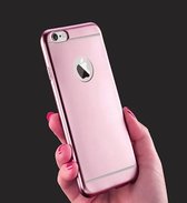 Flexibele Matte Rose Goud kleurige Soft Case geschikt voor de iPhone 5 - iPhone 5S- iPhone SE, mooi siliconen bling bling hoesje