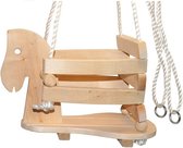Babyschommel houten paard PP touwen (wit)