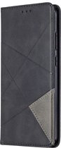 Nokia 5.3 Hoesje - Mobigear - Rhombus Slim Serie - Kunstlederen Bookcase - Zwart - Hoesje Geschikt Voor Nokia 5.3