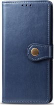 Xiaomi Redmi 9 Hoesje - Mobigear - Snap Button Serie - Kunstlederen Bookcase - Blauw - Hoesje Geschikt Voor Xiaomi Redmi 9