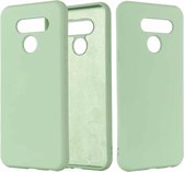 Voor LG K50 effen kleur vloeibare siliconen schokbestendige volledige dekking beschermhoes (groen)