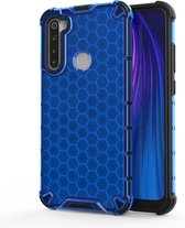 Voor OPPO Realme 5 Pro Shockproof Honeycomb PC + TPU Case (blauw)