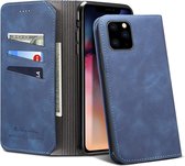 PU + TPU horizontale flip lederen tas met houder en kaartsleuven en portemonnee voor iPhone 11 Pro Max (blauw)