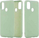 Voor Huawei P smart 2020 Pure Color Liquid Silicone Shockproof Full Coverage Case (Groen)