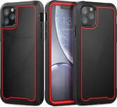 Voor iPhone 11 Pro Max Frame-serie TPU + PC Stofdicht Krasbestendig Valbestendig Beschermhoes (rood)