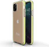 Voor iPhone 11 TPU tweekleurige valbestendige beschermhoes (citroengeel)