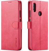 LC.IMEEKE voor Xiaomi Redmi Note 7 kalfsleer Horizontale flip lederen tas, met houder & kaartsleuven & portemonnee (rood)