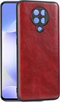 Voor Xiaomi Redmi K30 Pro Crazy Horse Getextureerd Kalfsleer PU + PC + TPU Case (Rood)