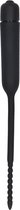 Silicone Vibrating Bullet Plug With Beaded Tip  - Black