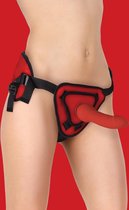 Deluxe Silicone Strap On - 8 Inch - Red