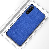 Schokbestendige stoffen textuur PC + TPU beschermhoes voor Xiaomi Mi 9 (donkerblauw)