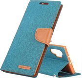 GOOSPERY JELLY RICH DAGBOEK Horizontale Flip PU lederen tas met kaartsleuven & portemonnee & houder voor Galaxy Note 10+ (groen)
