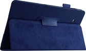 Litchi Texture lederen tas met houder voor Galaxy Tab E 9.6 / T560 / T561 (donkerblauw)