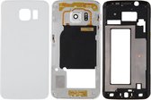 Volledige behuizing Cover (voorkant behuizing LCD Frame Bezel Plate + Back Plate behuizing Camera Lens Panel + batterij achterkant) voor Galaxy S6 Edge / G925 (wit)