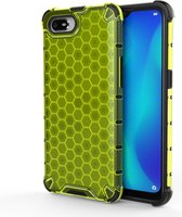 Voor Oppo A1kShockproof Honeycomb PC + TPU Case (Groen)