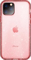 ROCK Shiny-serie schokbestendige TPU + pc-beschermhoes voor iPhone 11 Pro (transparant roze)