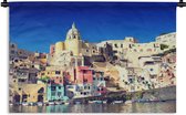 Wandkleed Napels - Kleurrijke huizen in de Italiaanse stad Napels Wandkleed katoen 180x120 cm - Wandtapijt met foto XXL / Groot formaat!