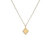 Ketting triangle dots lang goud
