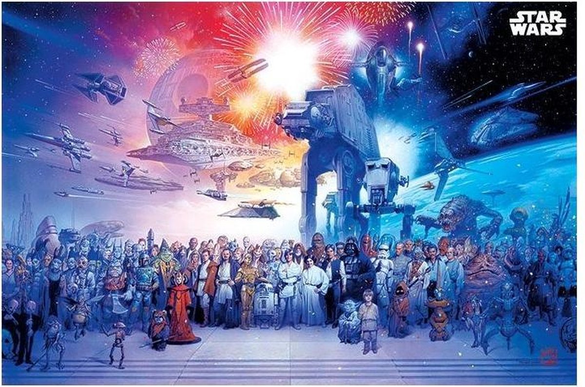 Poster - Hole In The Wall Star Wars Maxi - 61 X 91.5 Cm - Multicolor - Merkloos