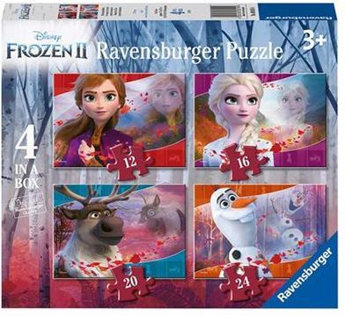 Ravensburger puzzel Disney Frozen -12+16+20+24 stukjes - kinderpuzzel op Prijzenvolger.com