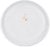 Riviera Maison Ontbijtbord 23 cm - Food Lovers Breakfast Plate - Wit - Porselein