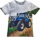 S&C tractor t-shirt H116 - grijs -  New Holland - maat 146/152