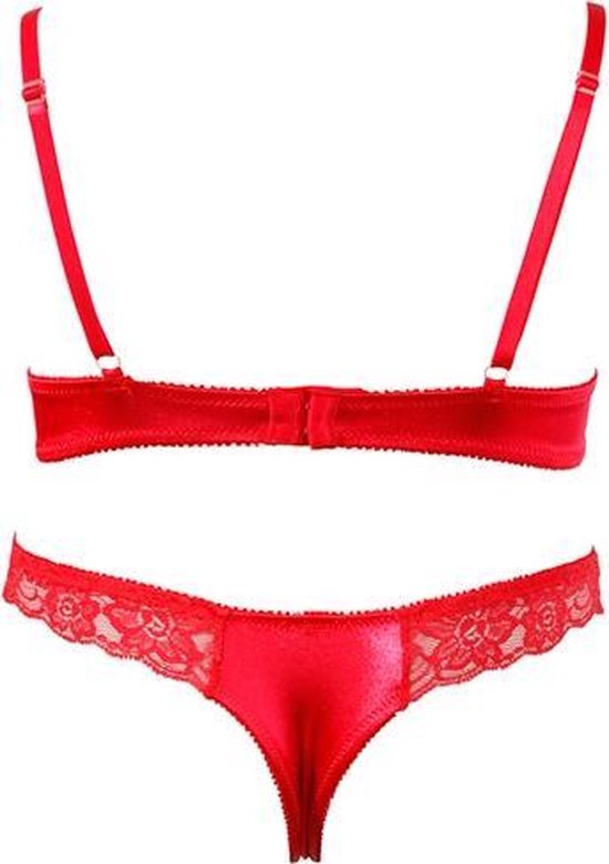 BH Seductive Open Cup avec culotte - 80 B/M - Rouge - Lingerie sexy et  Vêtements -... | bol.com