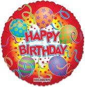 Witbaard Folieballon Happy Birthday 46 Cm Rood