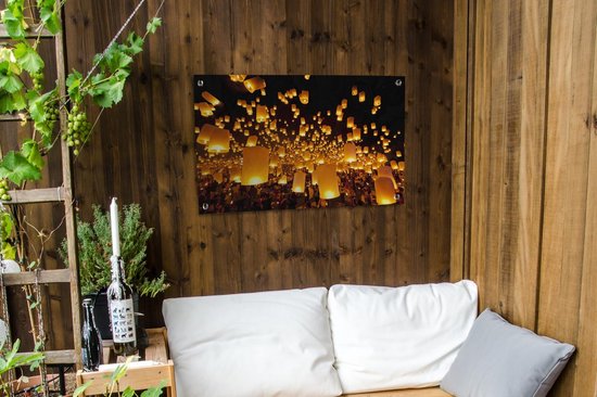 Affiche de jardin de ballons de souhait ascendant toile lâche