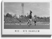 Walljar - NEC - HFC Haarlem '74 - Zwart wit poster met lijst